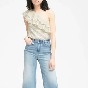 Banana Republic one shoulder lace top